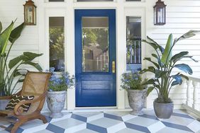 Blue Door and Painted Floors