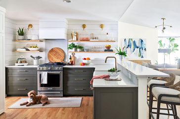 Gray and White Kitchen