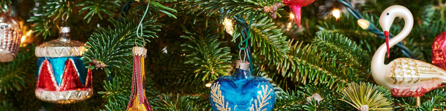 Close-up of ornaments on tree