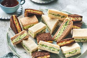 Southern Living Cucumber Sandwiches on a platter to serve