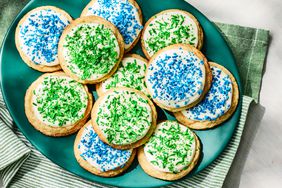 Southern Living Team Spirit Sugar Cookies on a platter to serve 