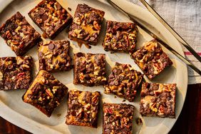 Southern Living Knock-Ya-Naked Brownies on a platter to serve 