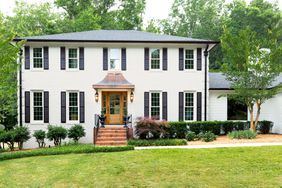 White brick colonial exterior