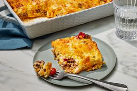 Southern Living Cattle Drive Casserole on a plate to serve