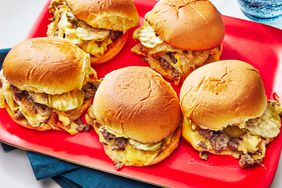 Southern Living Cheeseburger Sliders on a plate to serve