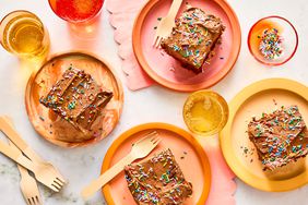 Southern Living Chocolate Sheet Cake sliced and ready to serve