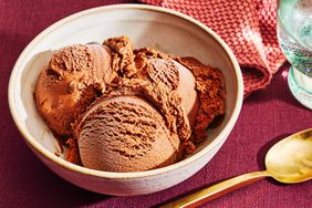 Southern Living Chocolate Ice Cream scooped in a bowl to serve 