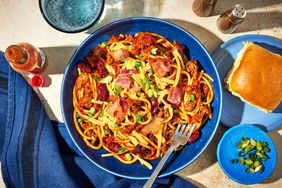 Southern Living Cowboy Spaghetti in a bowl to serve