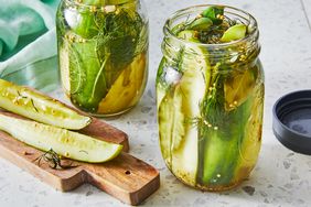 Southern Living Dill Pickles in jars to serve