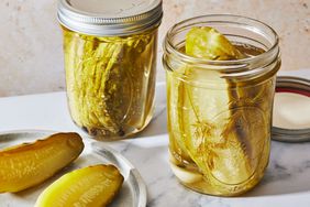 Southern Living Kosher Dill Pickles in a jar ready to eat