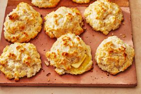 Southern Living Drop Biscuits ready to serve with butter 