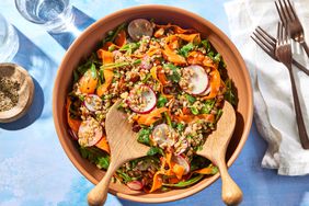 Southern Living Farro Salad in a large bowl to serve 