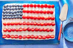 Southern Living Flag Cake decorated ready to serve 