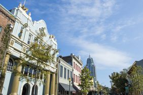 Historical buildings in downtown Mobile, Alabama, USA