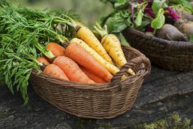 Carrots in basket