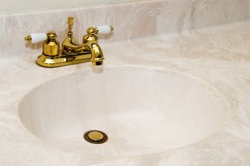 Cultured marble bathroom sink