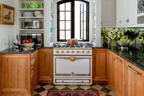 Green marble in kitchen