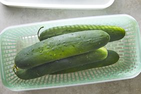 Cucumbers in basket