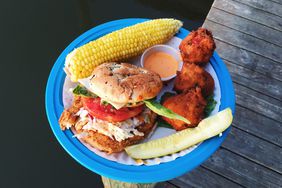 New Smyrna Beach Rambling wood building, dirt parking lot, light fixtures provided by beer companies, sign warning that untended children will be used for crab bait. Yes indeed, here stands a classic dive. Anything fried is good, and the steamed rock shr