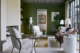 Matching green trim and walls