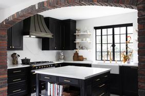 Black cabinets