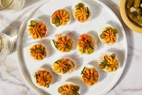 Southern Living Million Dollar Deviled Eggs on a platter to serve