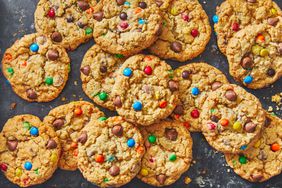 Southern Living Monster Cookies on a surface to serve