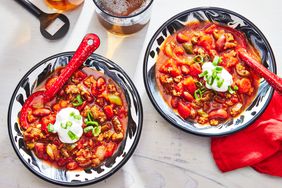 Southern Living Slow Cooker Chili in bowls to serve 