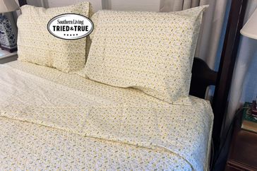 Laura Ashley Percale Bedding Set on a bed