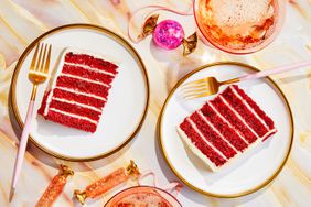 Red Velvet Doberge Cake With Cheesecake Custard