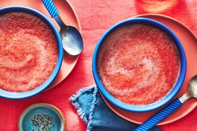 Southern Living Watermelon Gazpacho in bowls to serve 